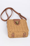 Straw Weaved Box Swing Bag-3 Colors