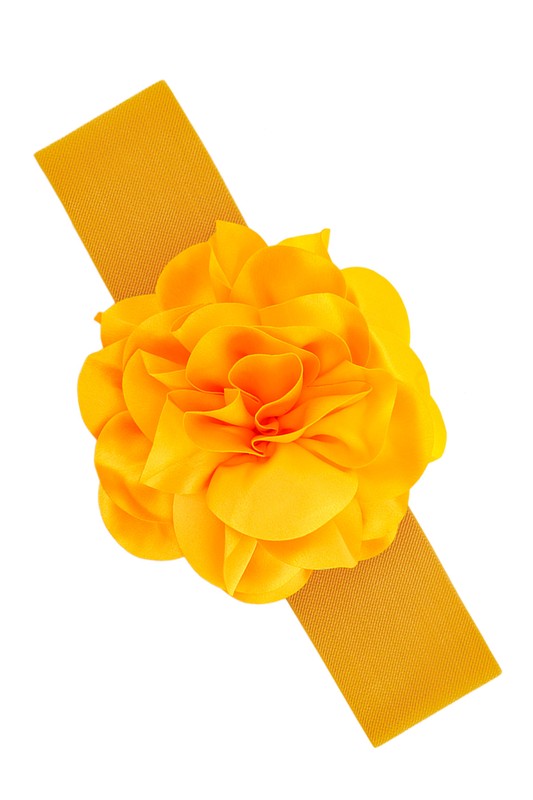 Chiffon Flower Charm Elastic Belt- 14 Colors