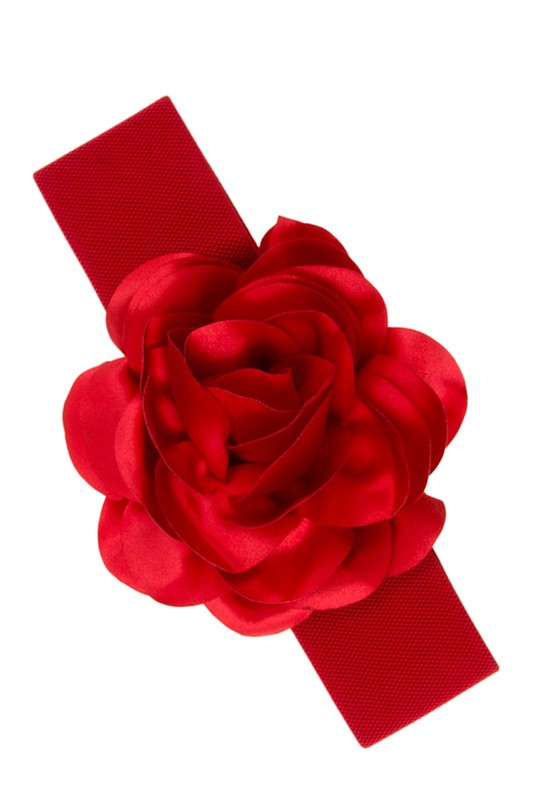 Chiffon Flower Charm Elastic Belt- 14 Colors