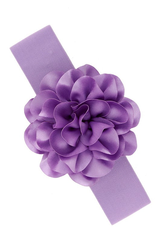 Chiffon Flower Charm Elastic Belt- 14 Colors
