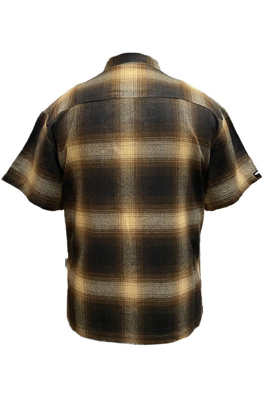 Men's Plaid Short Sleeve Flannel- 8 Colors