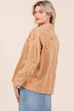 Drop Shoulder Corduroy Shacket- 2 Colors