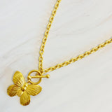Vintage Butterfly Solo Toggle Necklace