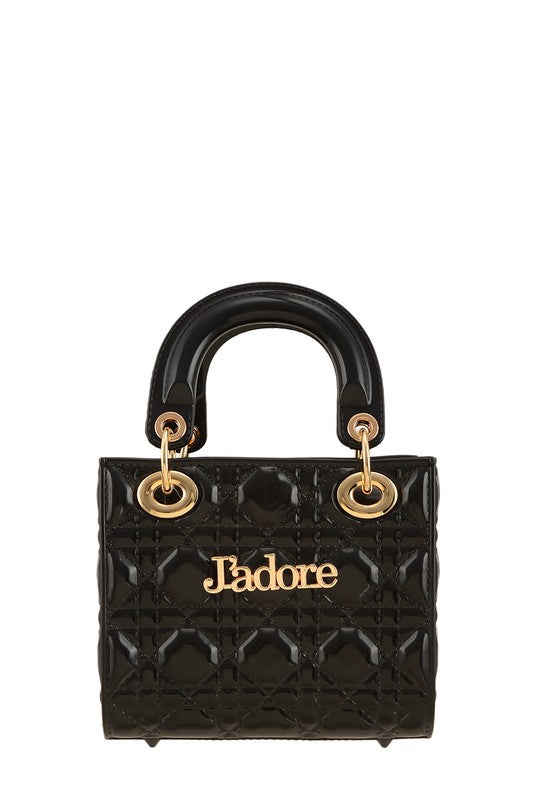 Square JADORE Accent Jelly Purse Flap Bag-8 Colors