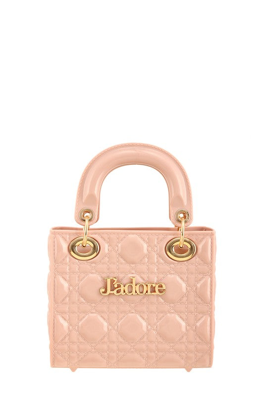 Square JADORE Accent Jelly Purse Flap Bag-8 Colors