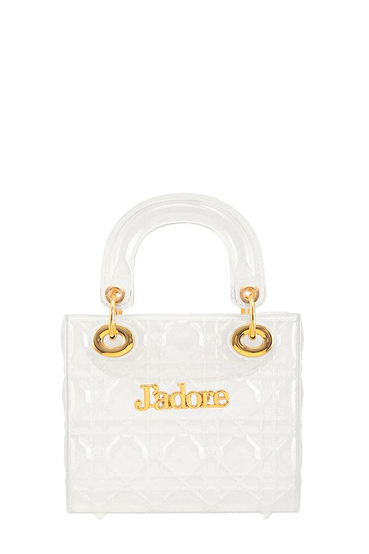 Square JADORE Accent Jelly Purse Flap Bag-8 Colors