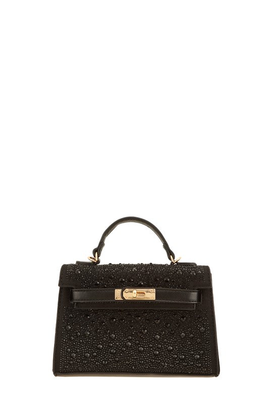 Rhinestone Square Cross Bag- 4 Colors