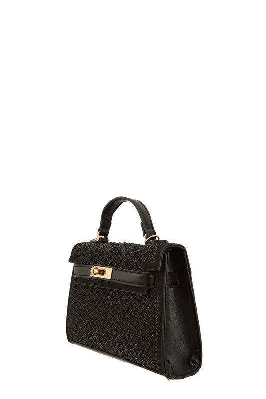 Rhinestone Square Cross Bag- 4 Colors