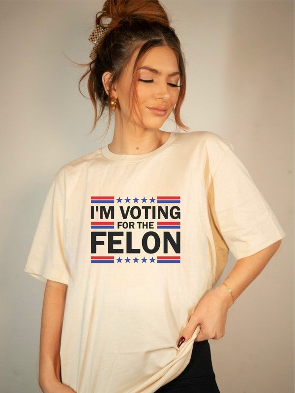 I'm Voting for the Felon Softstyle Unisex Tee-6 Colors