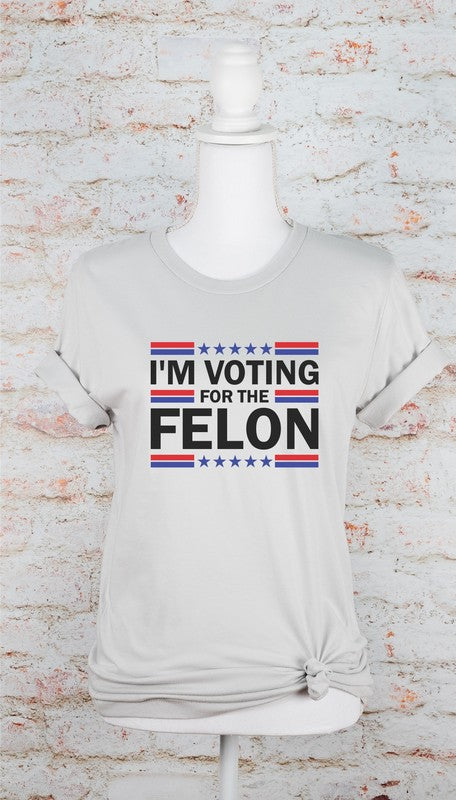 Plus Size I'm Voting for the Felon Softstyle Unisex Tee- 6 Colors