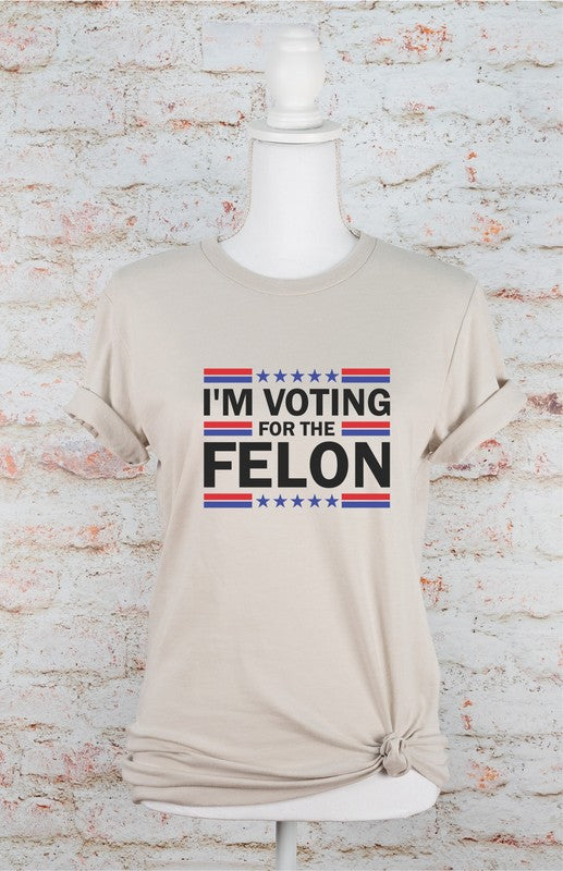 Plus Size I'm Voting for the Felon Softstyle Unisex Tee- 6 Colors