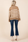 Stripe Pattern Knit Sweater Top