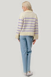 Stripe Pattern Knit Sweater Top