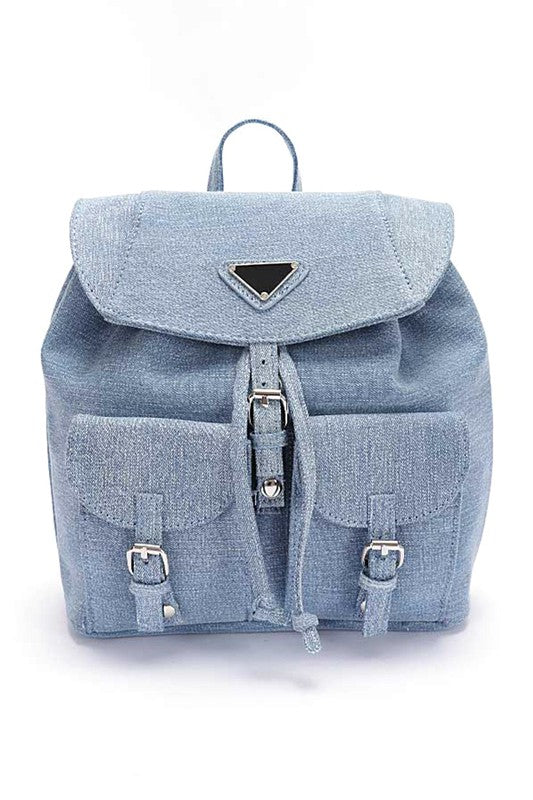 Denim Fashion Backpack- 2 Shades