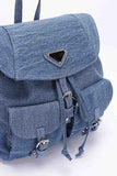 Denim Fashion Backpack- 2 Shades