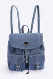 Denim Fashion Backpack- 2 Shades