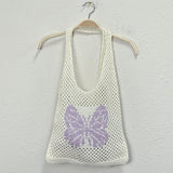 Butterfly Crochet Tote Bag-2 Colors