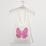 Butterfly Crochet Tote Bag-2 Colors