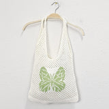 Butterfly Crochet Tote Bag-2 Colors