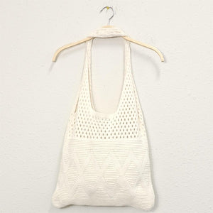 Zigzag Crochet Tote Bag- 2 Colors