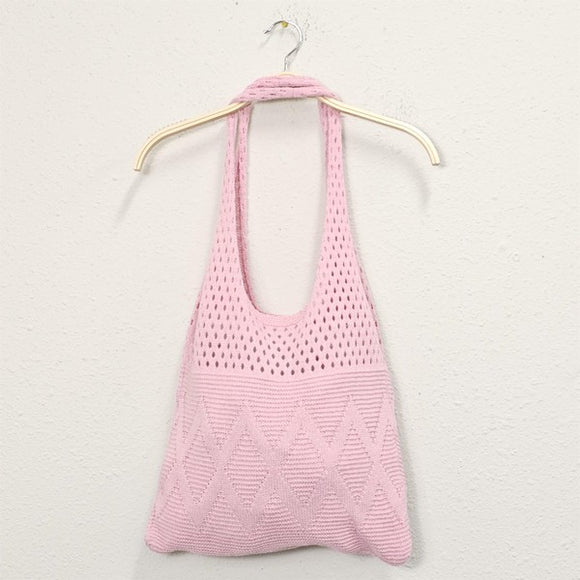 Zigzag Crochet Tote Bag- 2 Colors