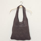 Solid Crochet Tote Bag