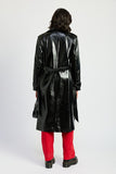 FAUX LEATHER TRENCH COAT-2 COLORS