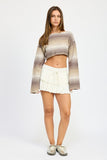 OMBRE CROPPED SHRUG TOP