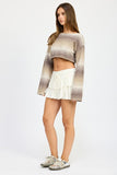 OMBRE CROPPED SHRUG TOP