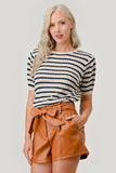 Stripe Hollow Knit Top