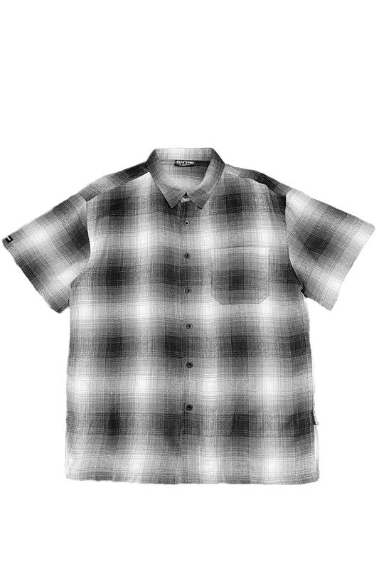 Men's Plaid Short Sleeve Flannel- 8 Colors