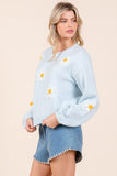 Floral Embroidered Knit Sweater Top- 3 Colors