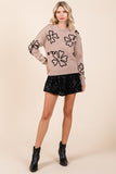 Floral Embroidered Knit Sweater Top-3 Colors