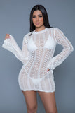 Kinsley Crochet Mini Swimwear Coverup Dress