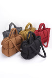 Quilted Puffer Convertible Tote Bag-5 Colors