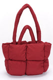 Quilted Puffer Convertible Tote Bag-5 Colors