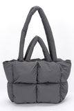 Quilted Puffer Convertible Tote Bag-5 Colors