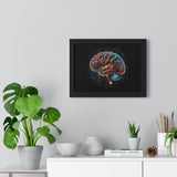 4D Brain Horizontal Framed Poster