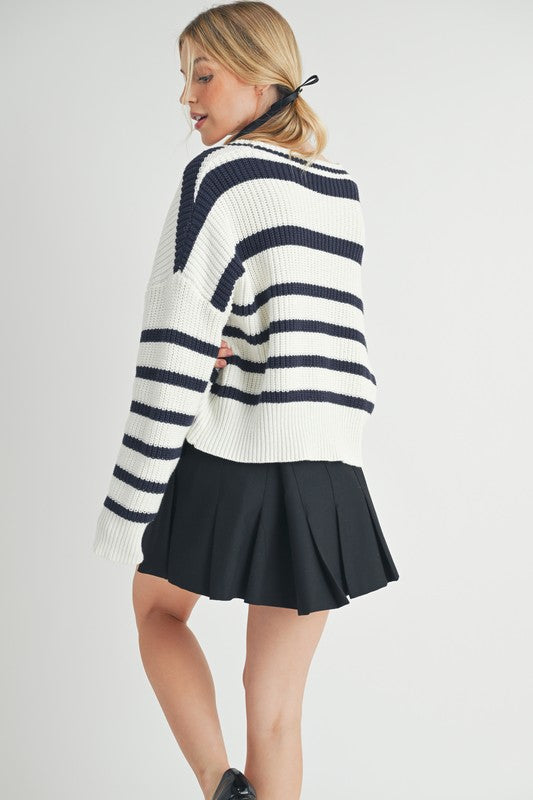Bona Striped Cardigan Top