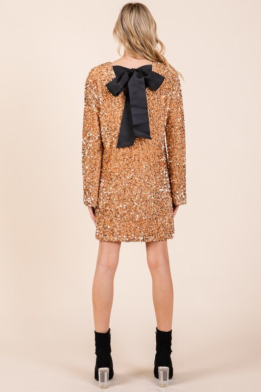 Sequin Cocktail Mini Dress- 2 Colors