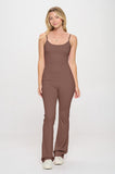 2 Piece Set Matching Flare jumpsuit Active Jacket-6 Colors