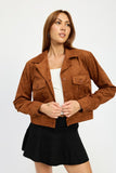 SUDE JACKET WITH POCKETS