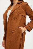 CAMEL SUEDE TRENCH COAT