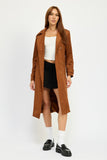 CAMEL SUEDE TRENCH COAT