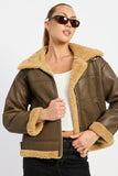 SHEARLING MOTO JACKET-2 COLORS