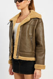 SHEARLING MOTO JACKET-2 COLORS