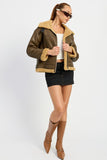 SHEARLING MOTO JACKET-2 COLORS