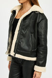 SHEARLING MOTO JACKET-2 COLORS