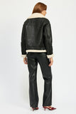 SHEARLING MOTO JACKET-2 COLORS