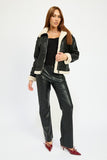 SHEARLING MOTO JACKET-2 COLORS